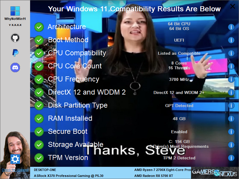 Official WhyNotWin11 Steve theme screenshot